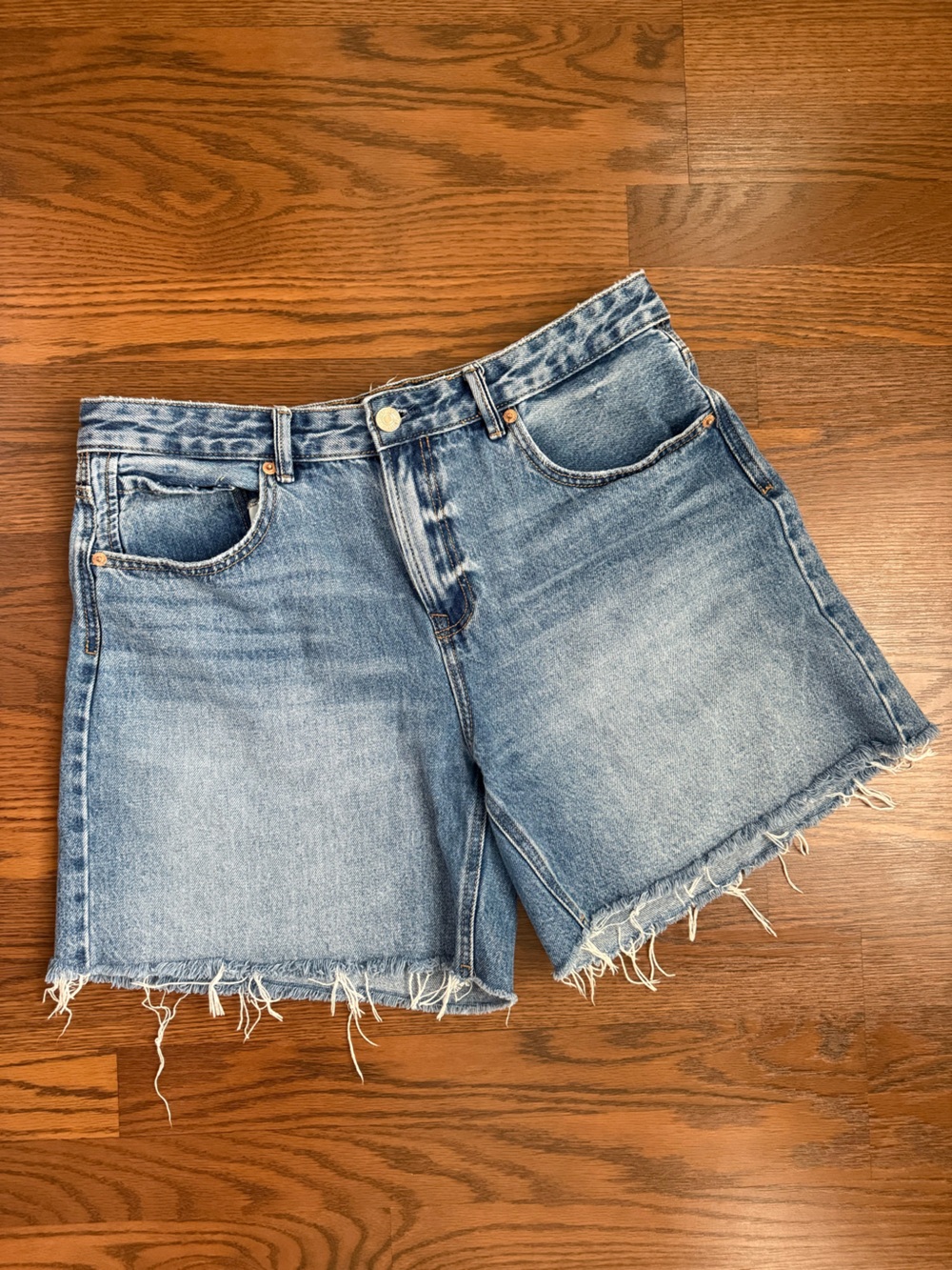 Stradivarius Light Blue Denim Shorts